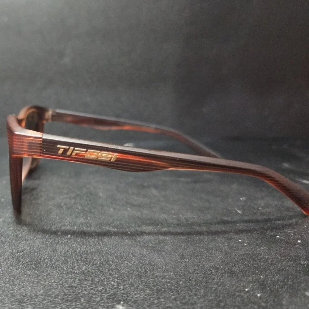 Tifosi Swank Sunglasses, Brown Woodgrain Gold Mirror Lens, Men's Sport Lifestyle